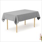 SüSLe Bebek ve Parti Masa Örtüsü 137cm X 270cm - Gümüş Çok Renkli