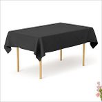 SüSLe Bebek ve Parti Masa Örtüsü 137cm X 270cm - Siyah Çok Renkli