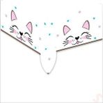 SüSLe Bebek ve Parti Miss Cat Masa Örtüsü - 120cm X 180cm Çok Renkli