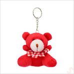 SüSLe Bebek ve Parti Pelüş Ayıcık Anahtarlık, 6,5 Cm X 6,5 Cm - Kırmızı Çok Renkli