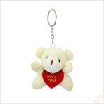SüSLe Bebek ve Parti Pelüş Ayıcık Anahtarlık Love You, 5 Cm X 5 Cm - Beyaz Çok Renkli