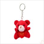 SüSLe Bebek ve Parti Pelüş Ayıcık Anahtarlık Love You, 5 Cm X 5 Cm - Kırmızı Çok Renkli