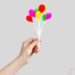 SüSLe Bebek ve Parti Plastik Minyatür 8'li Demet 17cm Teraryum Obje - Balon