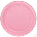 SüSLe Bebek ve Parti Plastik Tabak, 22cm X 24 Adet - Pembe Çok Renkli