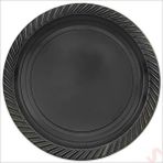 SüSLe Bebek ve Parti Plastik Tabak, 22cm X 24 Adet - Siyah Çok Renkli