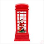 SüSLe Bebek ve Parti Uçuşan Simli,12,5 X 5cm Led Işıklı Telefon Kulübesi Küre-noel Baba