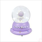 SüSLe Bebek ve Parti Uçuşan Yıldızlı,7,5cm X 4,5cm Led Işıklı Astronot Küre - Lila Çok Renkli