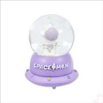 SüSLe Bebek ve Parti Uçuşan Yıldızlı,7,5cm X 4,5cm Led Işıklı Astronot Küre - Lila