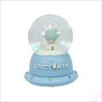 SüSLe Bebek ve Parti Uçuşan Yıldızlı,7,5cm X 4,5cm Led Işıklı Astronot Küre - Mavi Çok Renkli