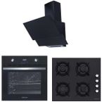 Süsler 3314 - 2314 - 1314 Siyah 3'lü Ankastre Set