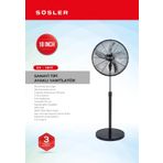 Süsler SV-1817 Siyah 18 inç Sanayi Tipi Ayaklı Vantilatör