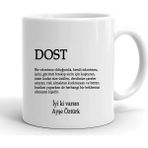 Süsslüdüşler Kişiye Özel Dost Açıklamalı Kupa Bardak