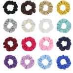 SUSULU (Mix Colors) - 16 parça Pamuk Saç Scrunchies Tek Jarse Tek Renk At Kuyruğu Tutucular Elastik Saç Bağları Kadın Aksesuarları için
