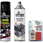 Susuz Motor Temizleyici + Lastik Parlatıcı + Torpido Parlatıcı Süt Silikon Set Ebrayn - 3 Parça