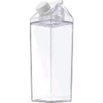 Süt Kutu Tasarımlı Su Kahve Içecek Şişesi | Cam Değildir | Kahve ve Sunum Bardağı ve Matarası 500-600ML - 0 Siyah - Option-1