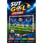 Şut Ve Gol Oyunu - Futbol Maçı Oyuncak - Futbol Oyuncakları - Top Oyuncak Langırt Setleri - Langırt Oyuncakları - Masa O