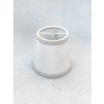 Sutaşı Detaylı Mini Boy Maşalı Avize Abajur Başlığı Mum ampul üstüne takılır 14cm (Beyaz)