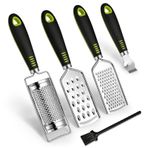 SUTINE Peynir rendesi seti, limon rendesi, paslanmaz çelik, parmesan peyniri, zencefil, sarımsak, Hindistan cevizi, meyve, sebze, bulaşık makinesinde yıkanabilir, 5'li set