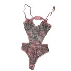Sutjen Transparan Dantelli Bodysuit - Şık, Rahat ve Seksi İç Giyim -Pembe, Turkuaz, Sarı, Siyah, Bordo ve Ekru Kadınlar İçin Özel Tasarım (Pembe, 80)