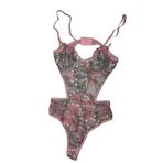 Sutjen Transparan Dantelli Bodysuit - Şık, Rahat ve Seksi İç Giyim -Pembe, Turkuaz, Sarı, Siyah, Bordo ve Ekru Kadınlar İçin Özel Tasarım (Pembe, 90)
