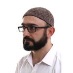 Sütlü Kahve Hasır Desen Kışlık Kadife Namaz Takkesi