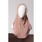 Sütlü Kahve Pratik Hazır Geçmeli Genç Tesettür Bone Sandy Kumaş Düz Hijab 2312_26