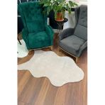Sütlü Kahve Renkli Yumuşak Yüzeyli Kaydırmaz Post Peluş Halı 90 X 120
