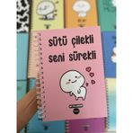 Sütü Çilekli Seni Sürekli Konuşan Ajanda-akademik Ajanda Planlayıcı Pembe