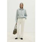 Suud Collection Beyaz Dalie Pileli Pantolon