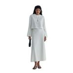 Suud Collection Beyaz Mussel Crop Keten Bluz, Beyaz