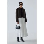 Suud Collection Gabriel Acı Kahve Süet Görünümlü Ceket Kadın Uzun Kol Blazer Cepli Günlük Stil - 40