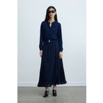 Suud Collection Lacivert Lea Triko Hırka