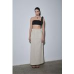 Suud Collection Natürel Marie Maxi Keten Etek