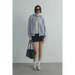 SUUD Collection Oversize Fermuarlı Hırka, 42, 418136898, Gri, Kadın
