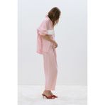 Suud Collection Pembe Klara Yıkamalı Poplin Gömlek - 34