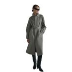 Suud Collection Rue Gömlek Yaka Trençkot, 42, 418136668, Taş, Kadın
