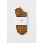 Suud Collection Yağ Yeşili Pamuklu Patik Çorap - Standart