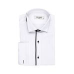 Süvari 17580 Ata Yaka Slim Fit Siyah Çizgili Erkek Gömlek