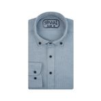 Süvari 1799879 Slim Fit Armür Desenli Açık Mavi Erkek Gömlek