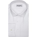 Süvari Antibakteriyel Slim Fit Armür Desenli Beyaz Erkek Gömlek