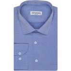 Süvari Armür Desenli Erkek Gömlek - 2XL - Açık Mavi