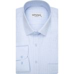 Süvari Armür Desenli Erkek Gömlek - 2XL - Orta Mavi