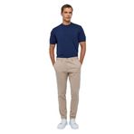 Süvari Bej Slim Fit Desenli Kumaş Pantolon, 42