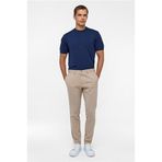 Süvari Bej Slim Fit Desenli Kumaş Pantolon, 50