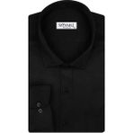 Süvari Büyük Beden Armür Desenli Siyah Erkek Gömlek - 4XL - Beyaz
