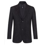 Süvari Çıkma Mono Yaka Slim Fit Gri Kaban