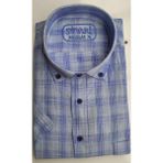 Süvari Classics Rahat Kalıp Erkek Desenli Gömlek - 2XL - Mavi