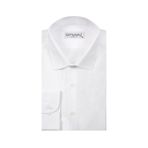 SÜVARİ Classics Smart Sport Dar Kalıp Takım Elbise Gömleği Düz Beyaz Slim Fit Cepsiz