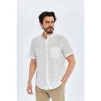 Süvari Cotton Regular Erkek Kısa Kol Gömlek SGM2017700010 Beyaz - 3XL