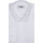 Süvari Dar Kesim Armürlü Beyaz Erkek Gömlek - 2XL